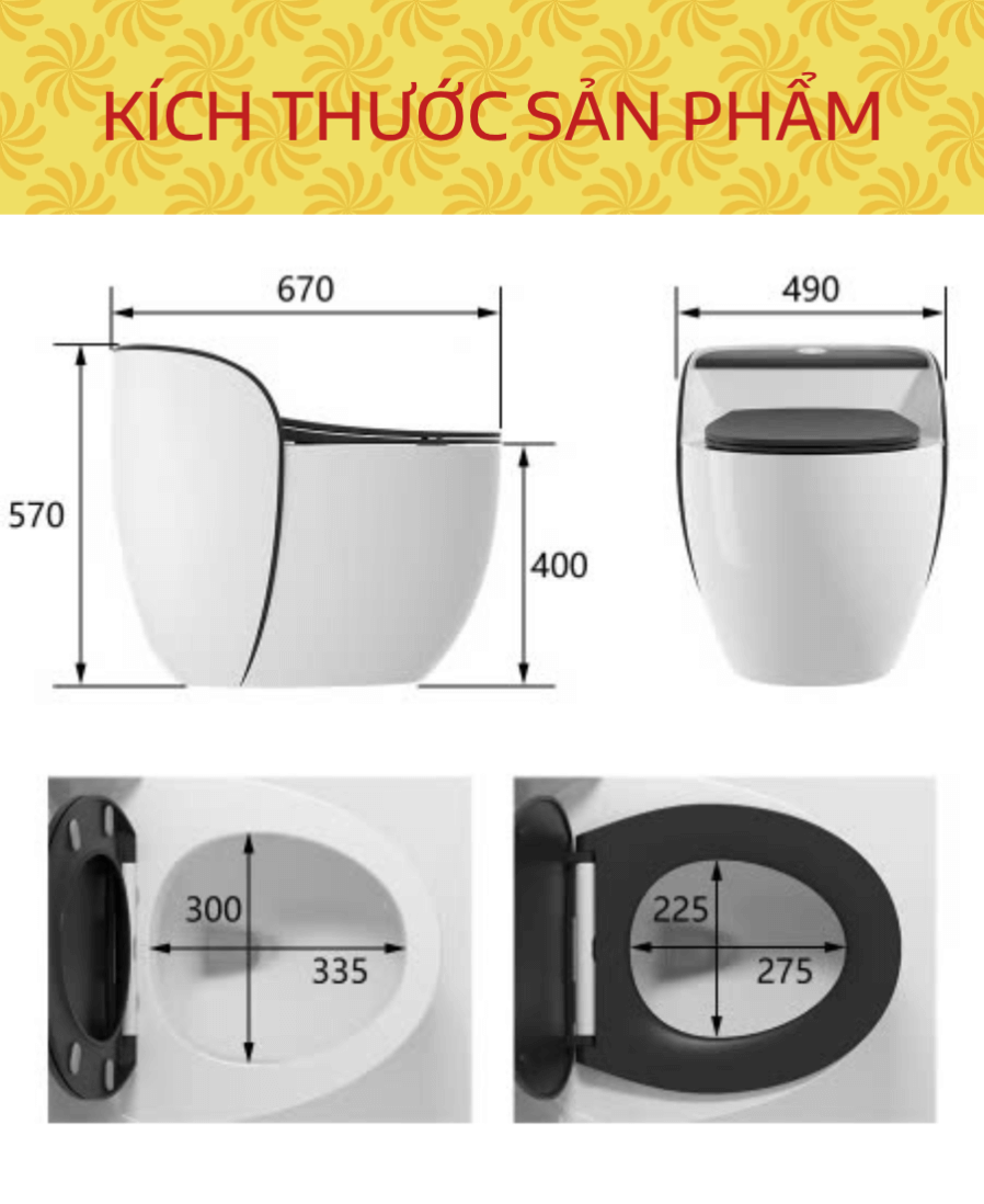 Bản Vẽ Bàn Cầu Trứng Liền Khối Seto-1S16