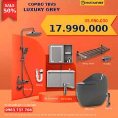 Combo Thiết Bị Vệ Sinh Luxury Grey 17990K