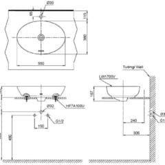 Ban Ve Chau Lavabo Toto Lt1705Xw Dat Ban