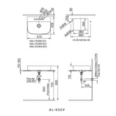 Ban Ve Chau Lavabo Dat Ban Inax Al 632V
