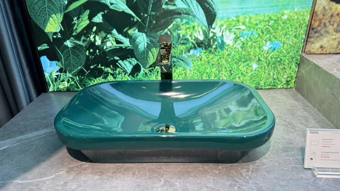 Chậu lavabo TOTO LW630JDW/F#FRG đặt bàn xanh lá Thông Tin Chậu Rửa Mặt Toto Lw630Jdw/F#Frg - Nhà Tắm Việt