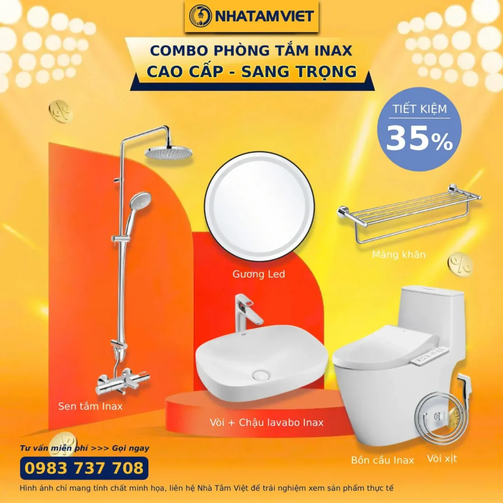 Combo thiết bị vệ sinh cao cấp