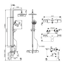 Bản Vẽ Kỹ Thuật Sen Cây Nhiệt Độ Inax Bfv-3415T-7C