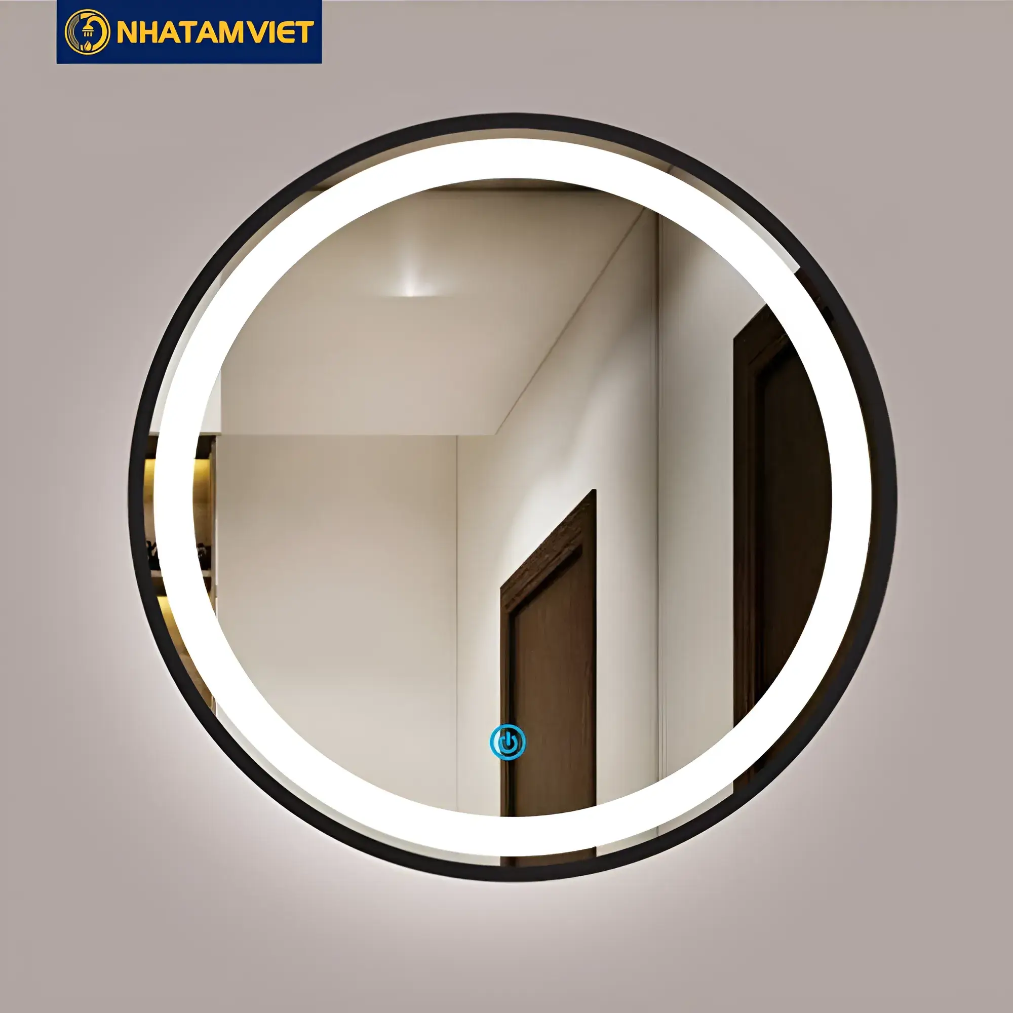 Combo thiết bị nhà tắm Inax 16490k Gương Led Viền Đen (Tắt Mở Cảm Ứng)