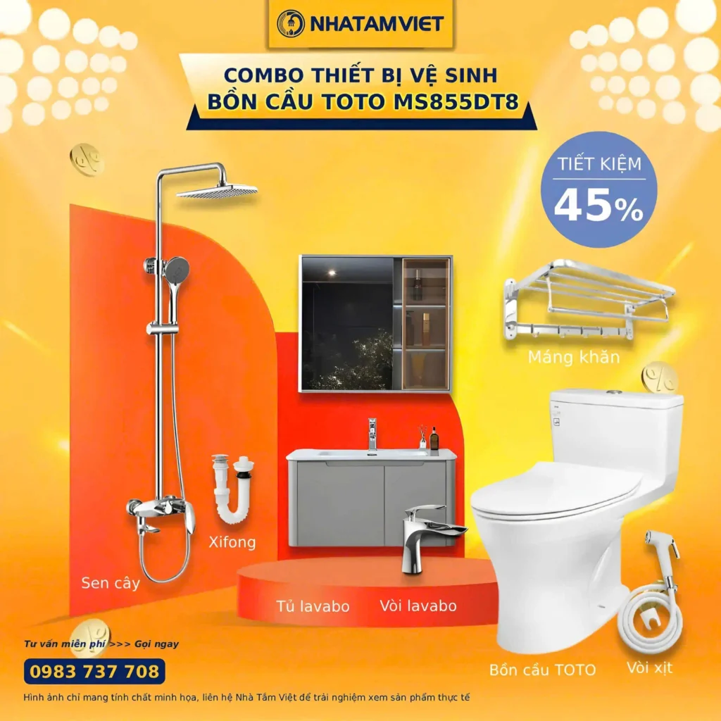 Combo thiết bị vệ sinh hiện đại