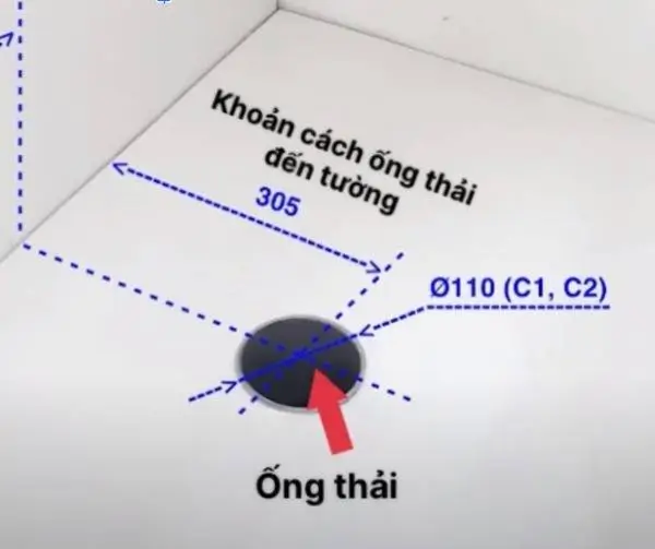 Khoảng Cách Lắp Đặt Bồn Cầu Chuẩn 300Mm