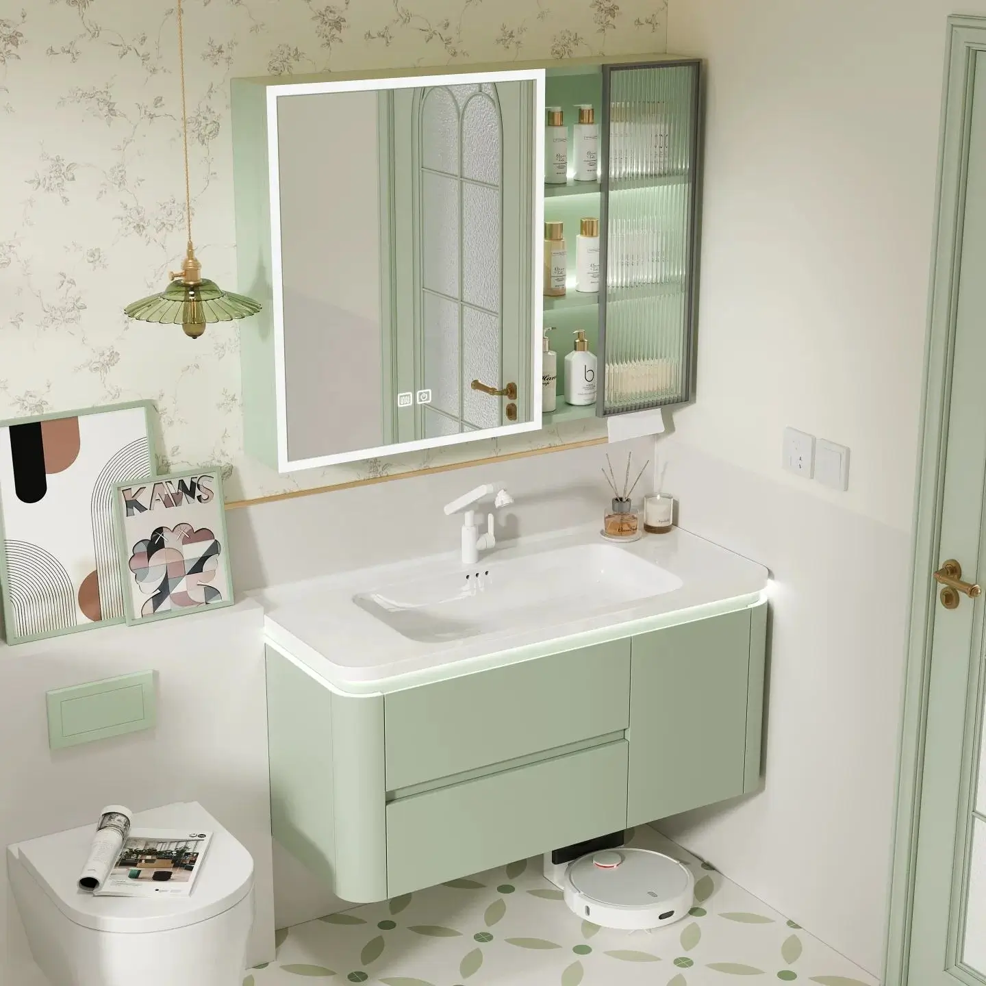Tủ lavabo nhựa PVC cao cấp Koravi KRV-3506 Tủ Lavabo Nhựa Pvc Cao Cấp Koravi Krv-3506 - Ảnh 2