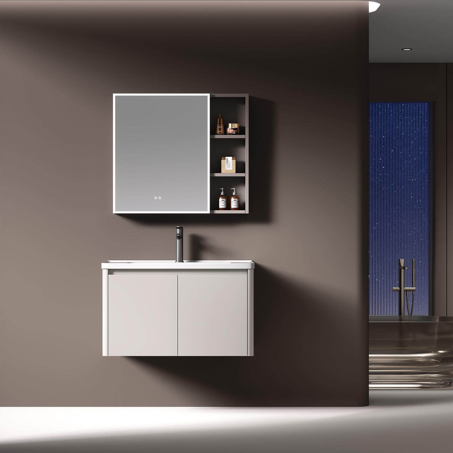 Tủ lavabo nhựa PVC cao cấp Koravi KRV-3507 Tủ Lavabo Nhựa Pvc Cao Cấp Koravi Krv-3507